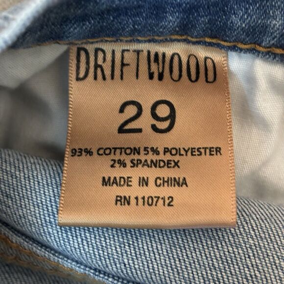 Driftwood Candace Mid Rise Floral Embroidered Ankle Jeans Size W29 IS25 - Picture 8 of 8